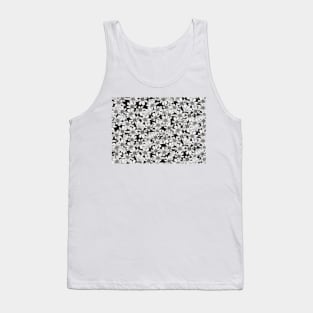 White Cosmos flowers on black Tank Top